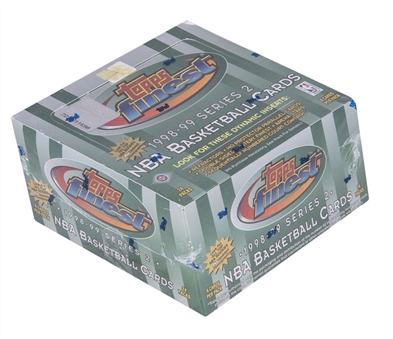 1998-99 Topps Finest Basketball Series 2 Unopened Hobby Box (24 Packs)